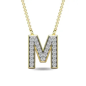 Diamond 1/20 Ct.Tw. Letter M Pendant in 10K Yellow Gold