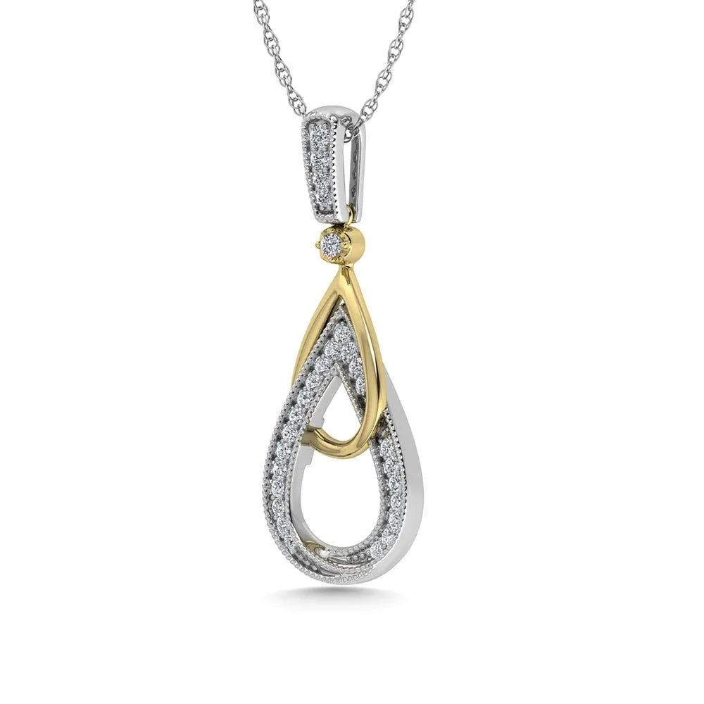 Diamond 1/5 Ct.Tw. Fashion Pendant in 10K Two Tone