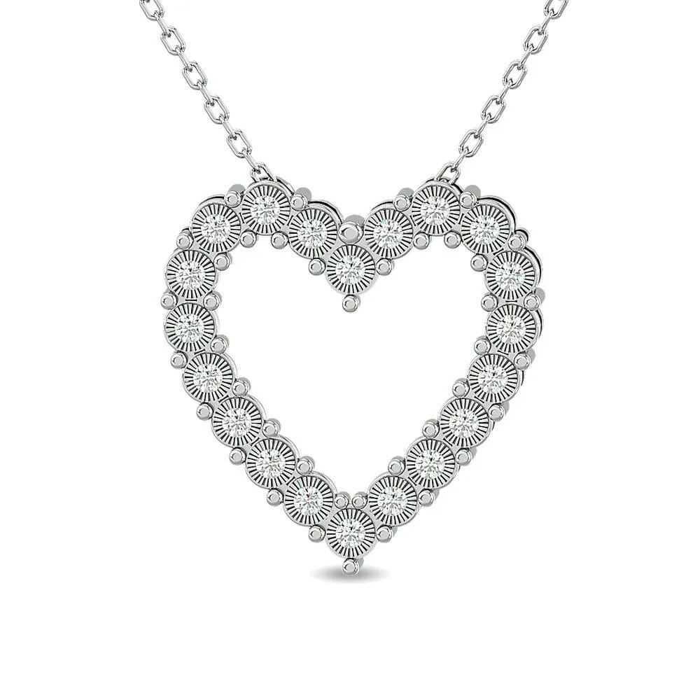 Diamond 1/6 Ct.Tw. Heart Pendant in Sterling Silver