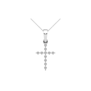 Diamond Accented Cross Pendant 1/20 Ct.Tw