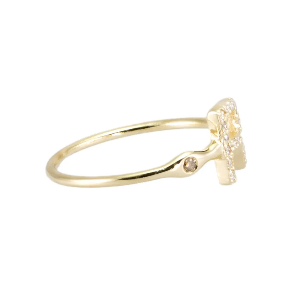 Diamond Initial Ring