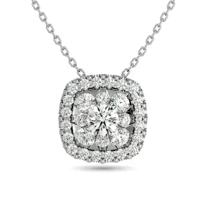 Diamond Round Shape Pendant 1/2 ct tw Round Cut in 14K White Gold