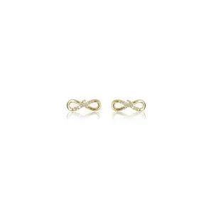 Diamonds by Georgini - Fourteen Natural Diamond Infinity Earrings Gold