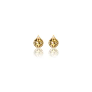 Diamonds By Georgini - Natural Citrine And Two Natural Diamond November Earrings