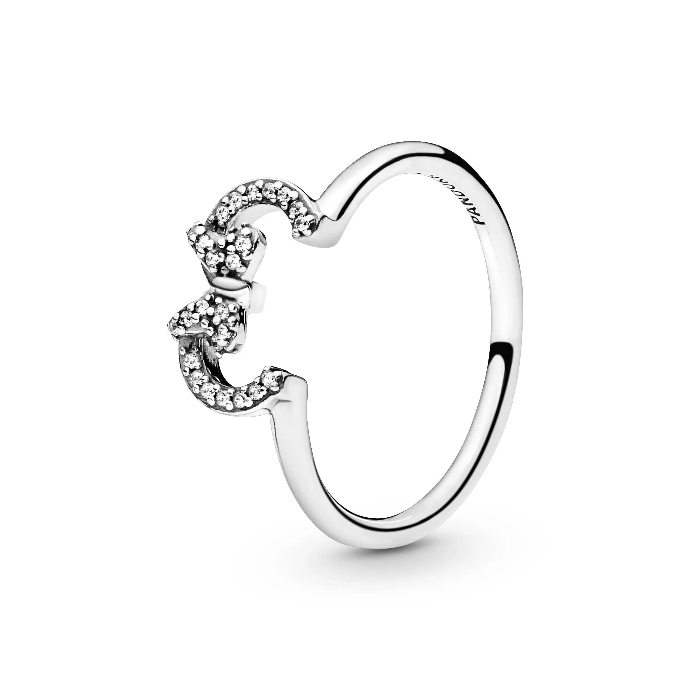 Disney Minnie silver ring with clear cubic zirconia