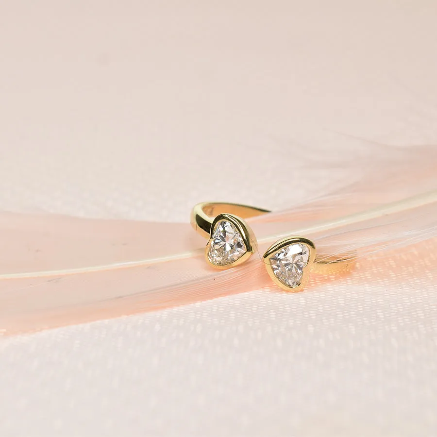 Double Heart Diamond Ring