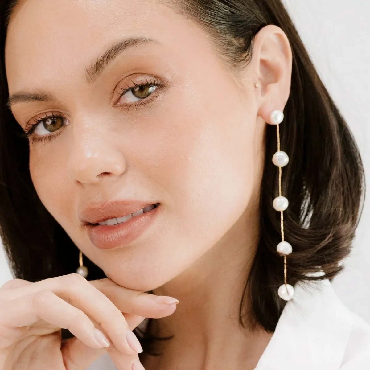 Dripping Pearl Drop Earrings