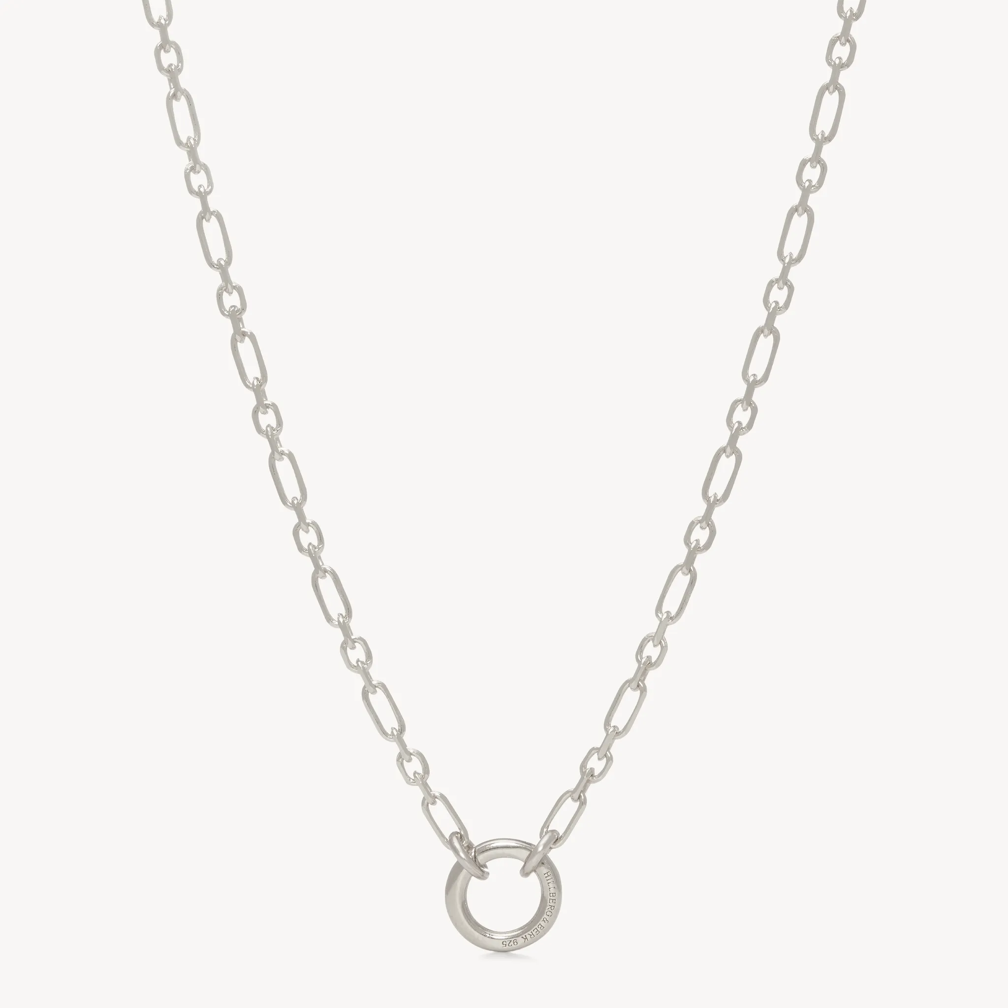 Figaro Charm Chain Necklace — Silver