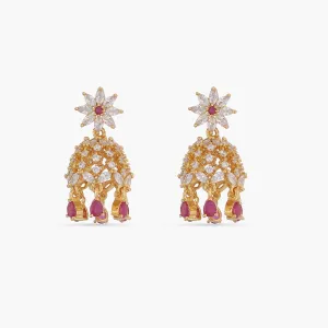 Florid Delicate CZ Earrings