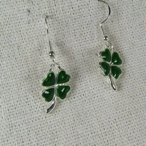 Four Leaf Clover Drop Earrings