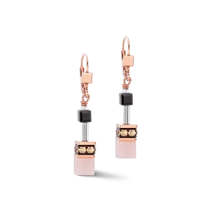 GeoCUBE® Iconic earrings rose gold soft