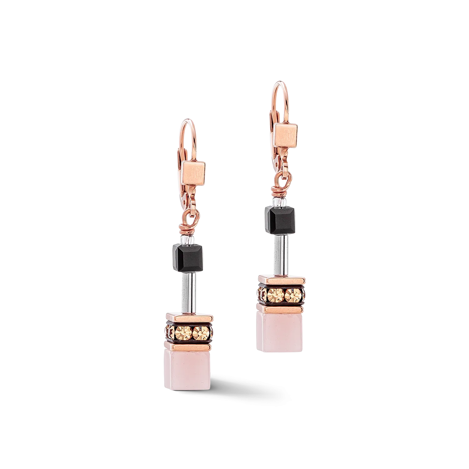 GeoCUBE® Iconic earrings rose gold soft