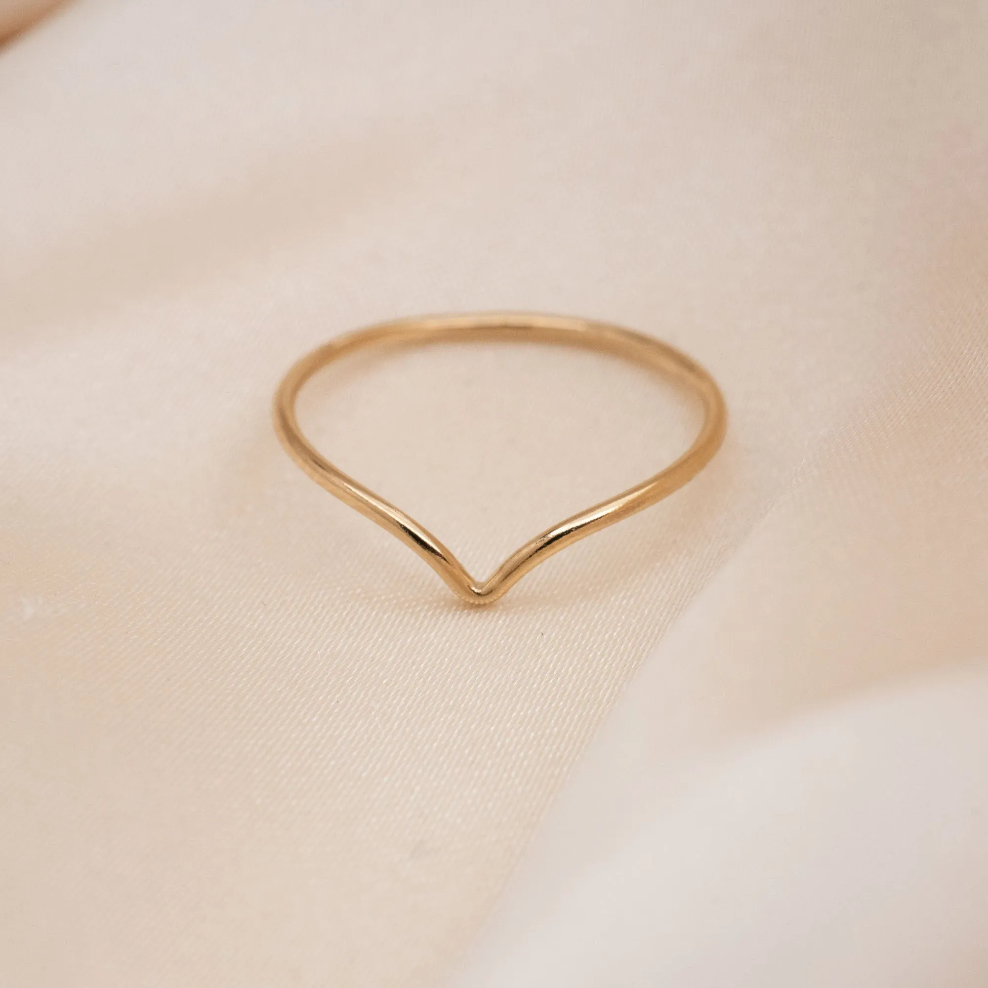 Gold Filled Chevron Ring