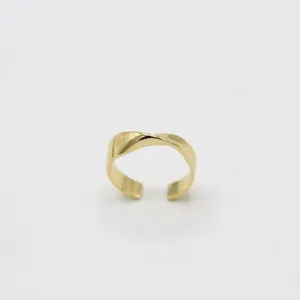 Gold Helix Adjustable Ring