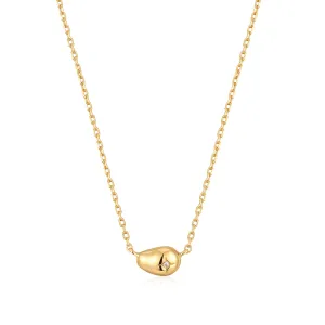 Gold Pebble Sparkle Necklace