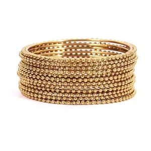 Gold Plated & Full Fancy Design Bangles Set for Women and Girls