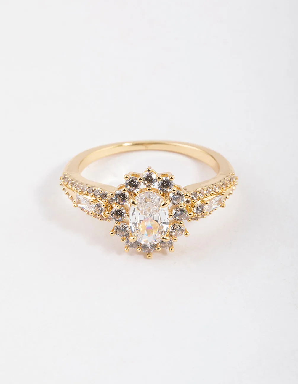 Gold Plated Opulent Statement Ring