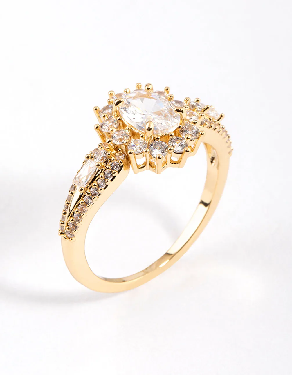 Gold Plated Opulent Statement Ring