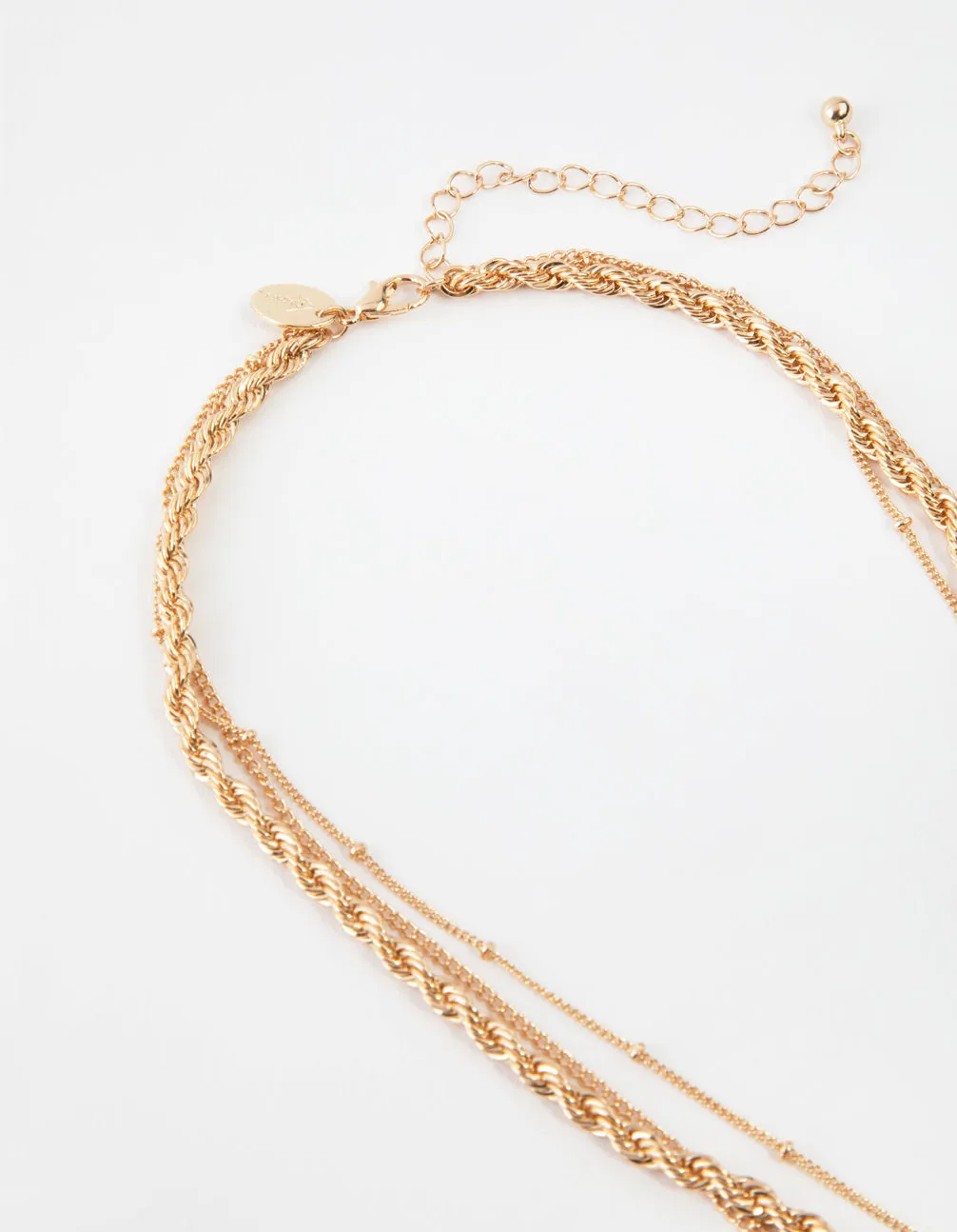 Gold Short 3-Row Sun Necklace