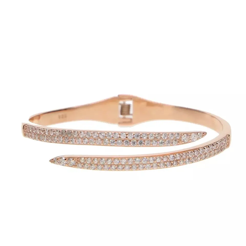 Gorgeous micro paved clear adjustable Bracelet