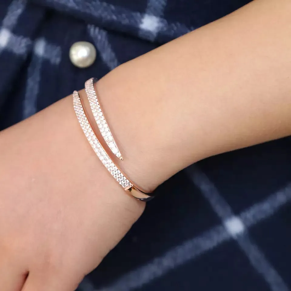 Gorgeous micro paved clear adjustable Bracelet