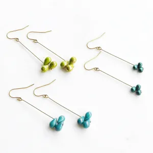 Green and Blue Teardrop Earrings