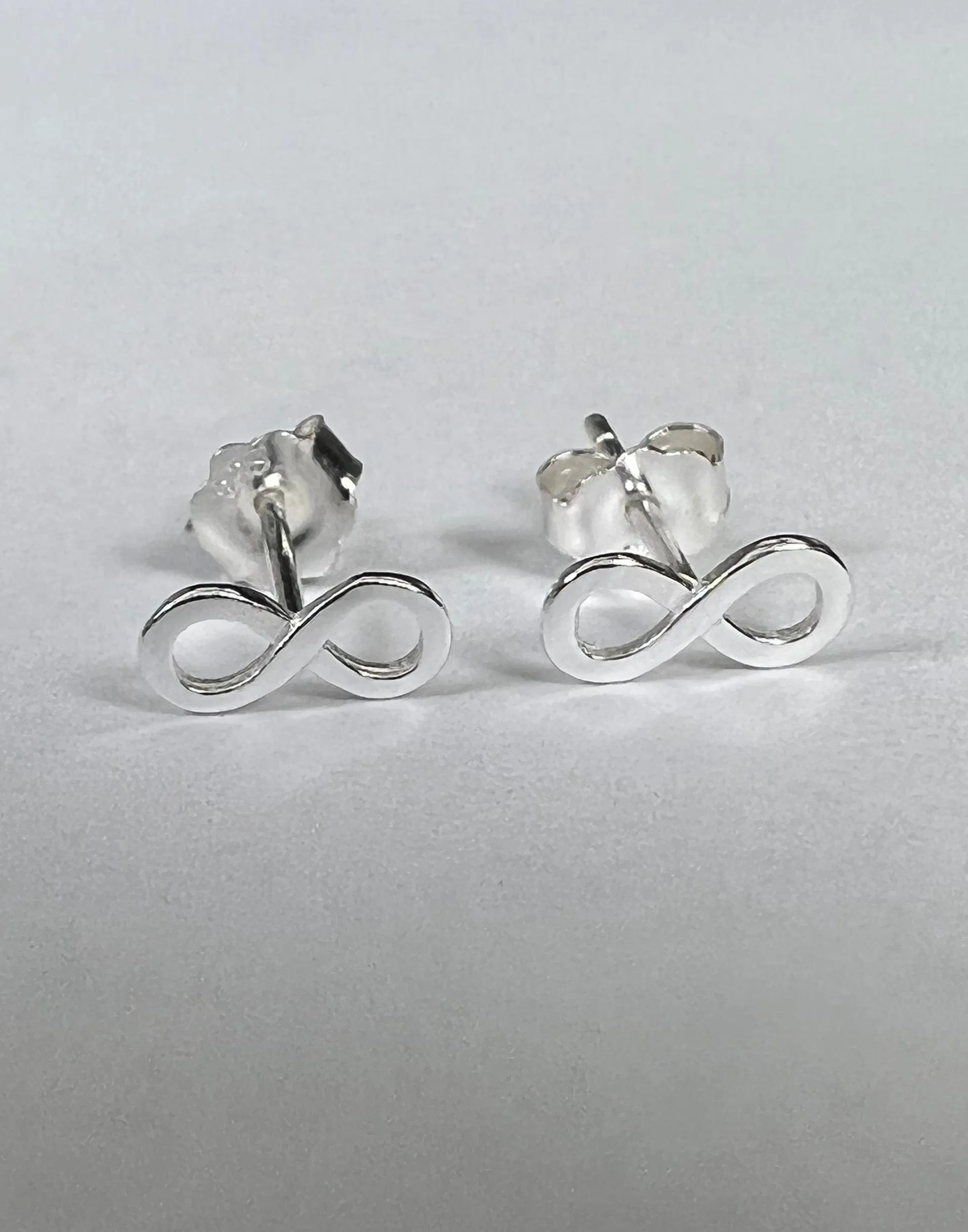 Infinity Studs 925 Sterling Silver