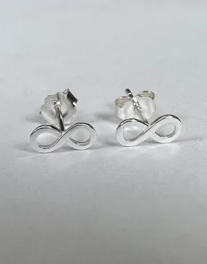 Infinity Studs 925 Sterling Silver