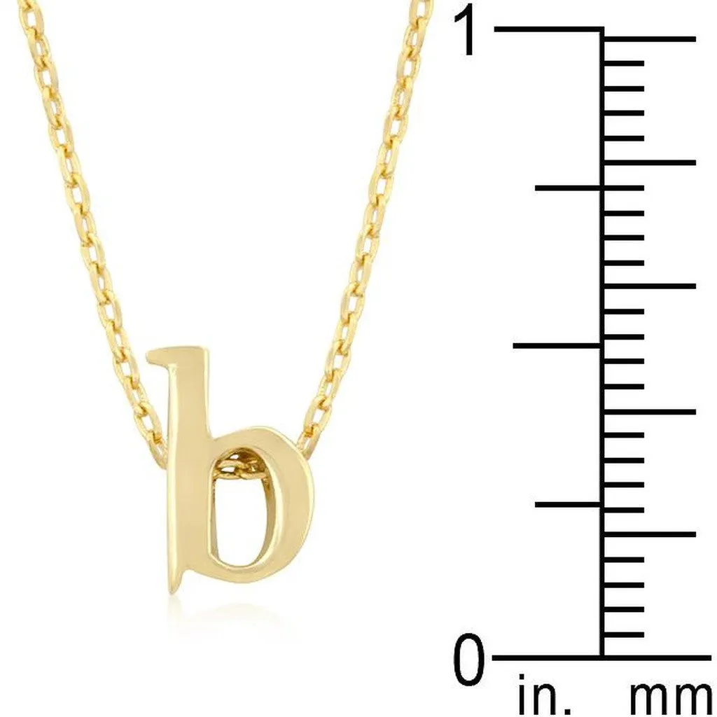 Initial B Gold Pendant