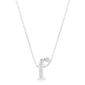 Initial F Crystal Pendant