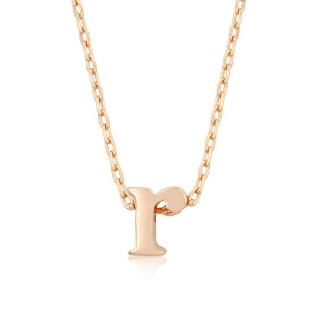 Initial R Rose Gold Pendant