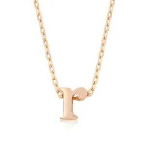 Initial R Rose Gold Pendant