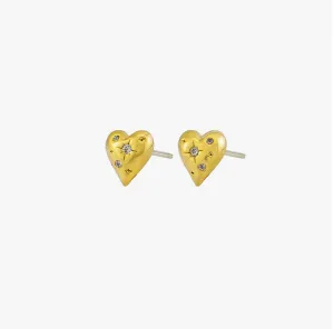 Jolie & Deen Daphne Heart Studs