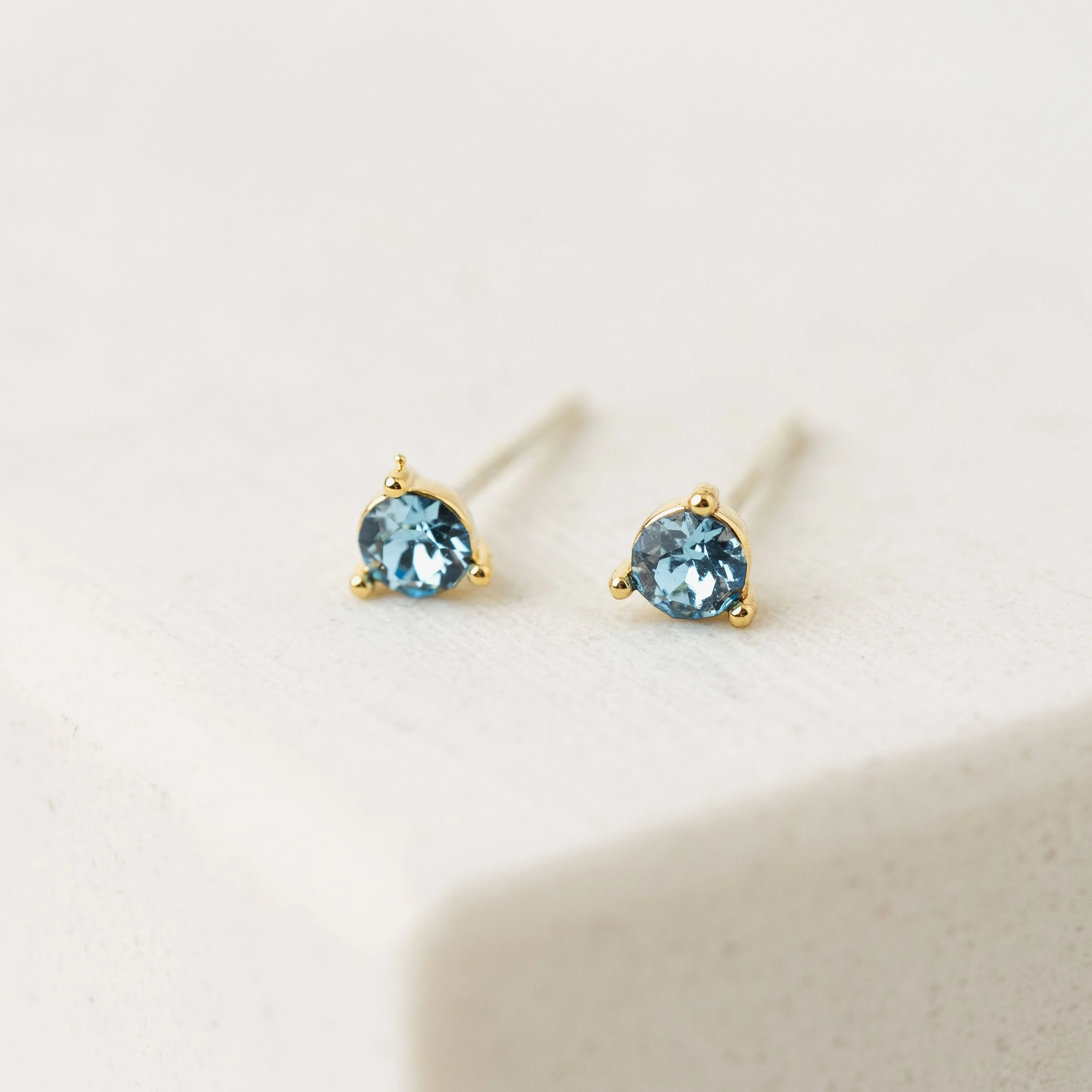 March Kaleidoscope Birthstone Stud Earrings