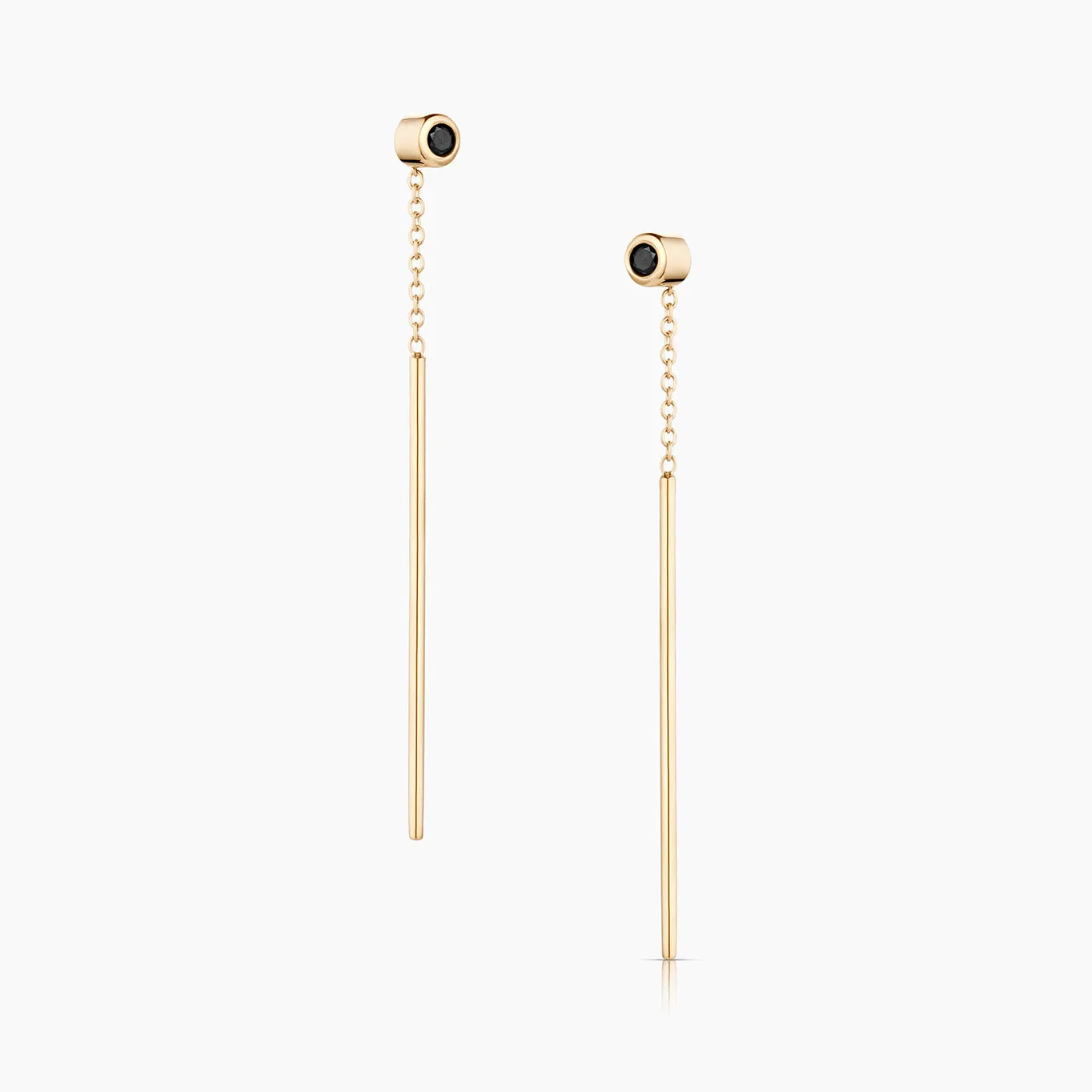 Marlo Black Threader Earrings