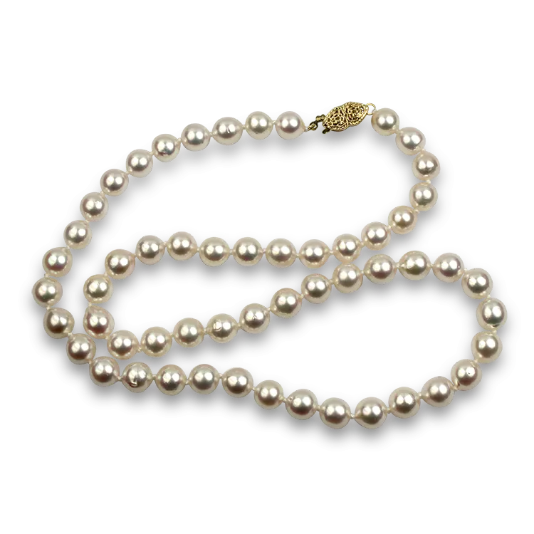 Mastoloni 14k Yellow Gold Cultured Pearl Strand Necklace 18"