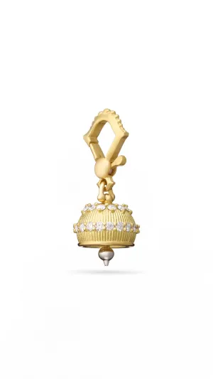 Meditation Bell with Diamonds in Yellow Gold