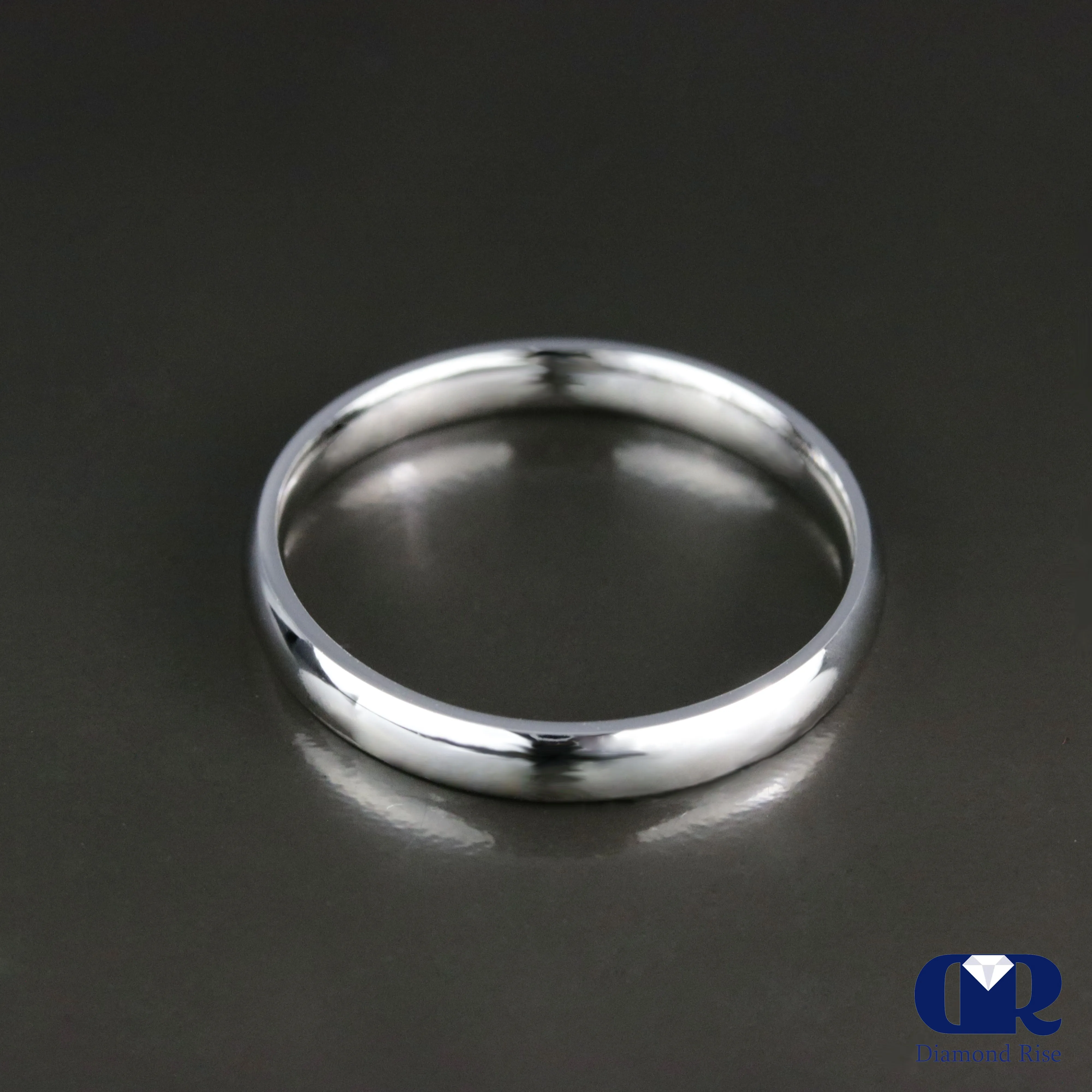 Men's 2.7 mm 14K White Gold Simple Wedding Band