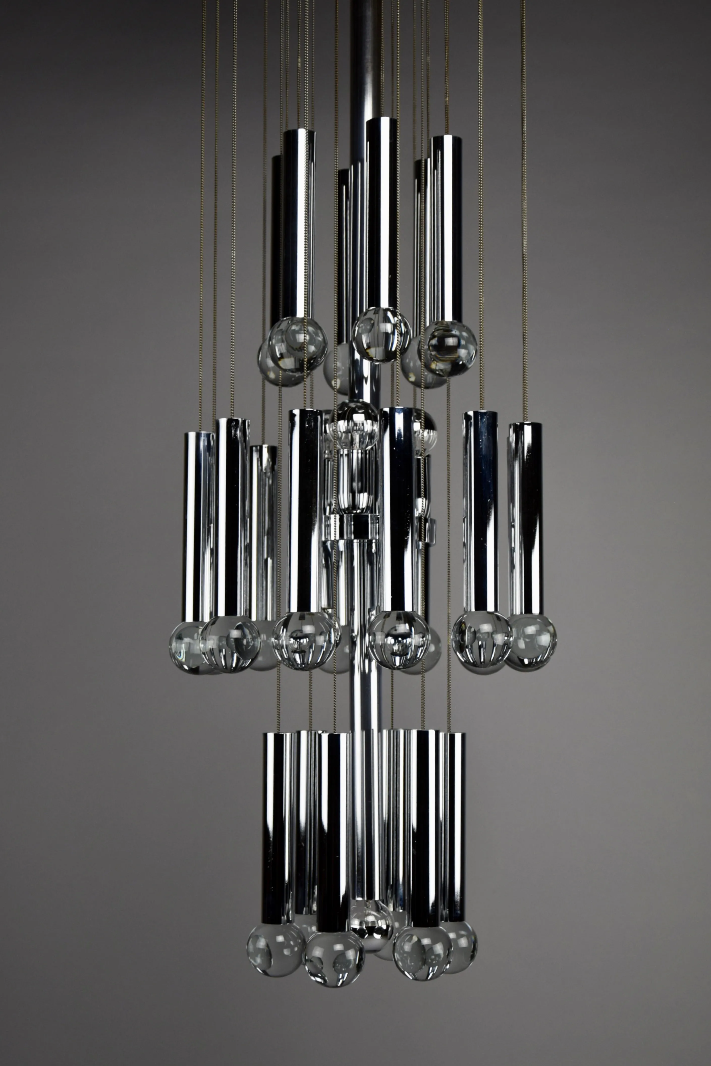 Mid Century Modern Chandelier by Gaetano Sciolari