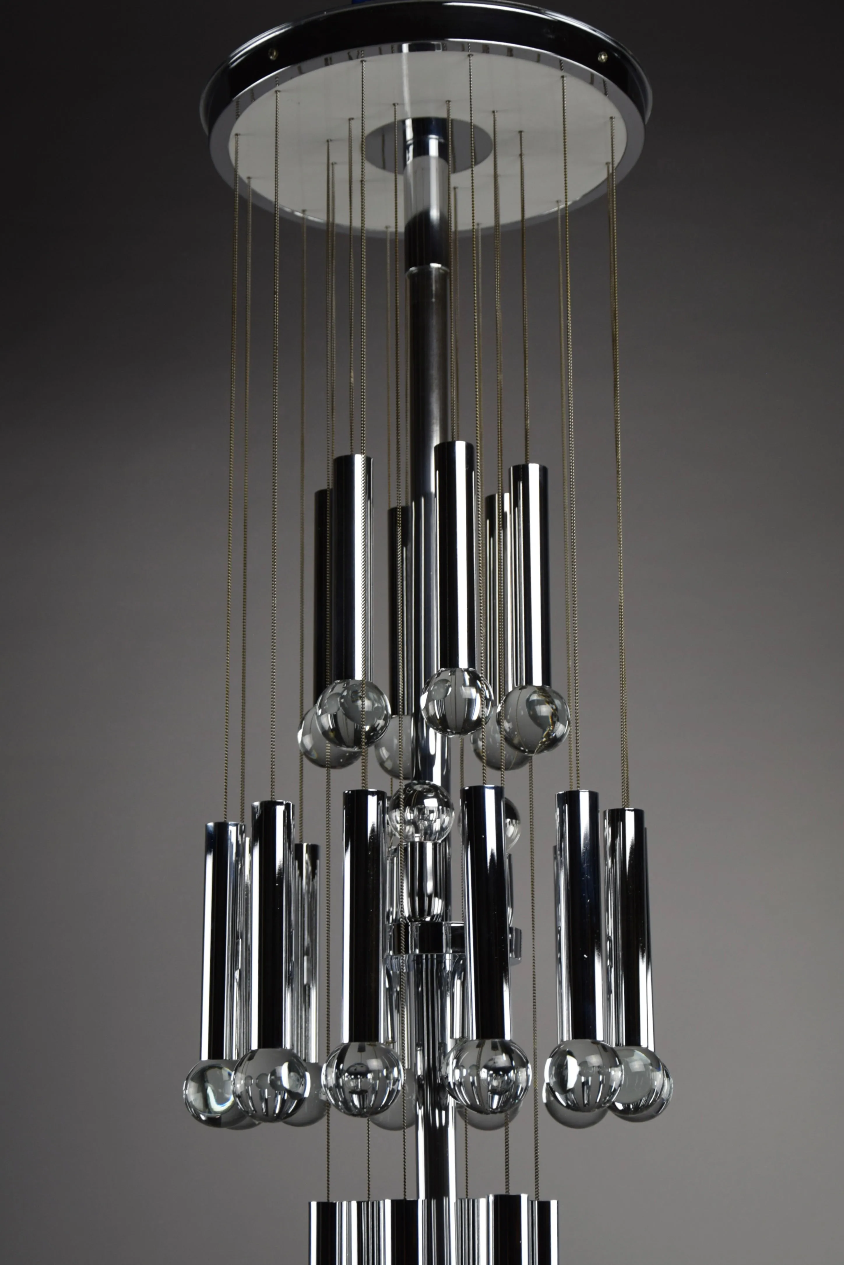 Mid Century Modern Chandelier by Gaetano Sciolari