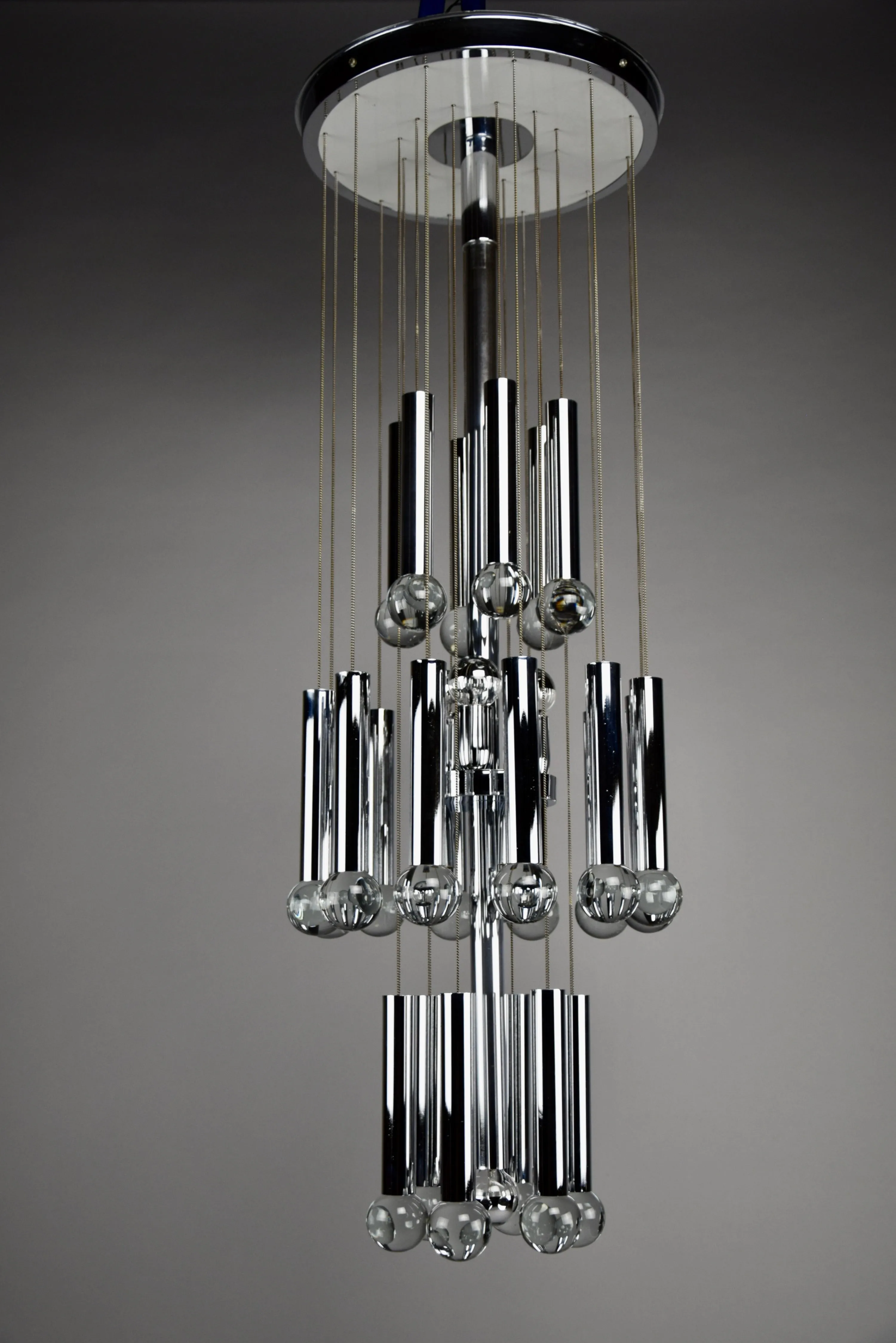 Mid Century Modern Chandelier by Gaetano Sciolari