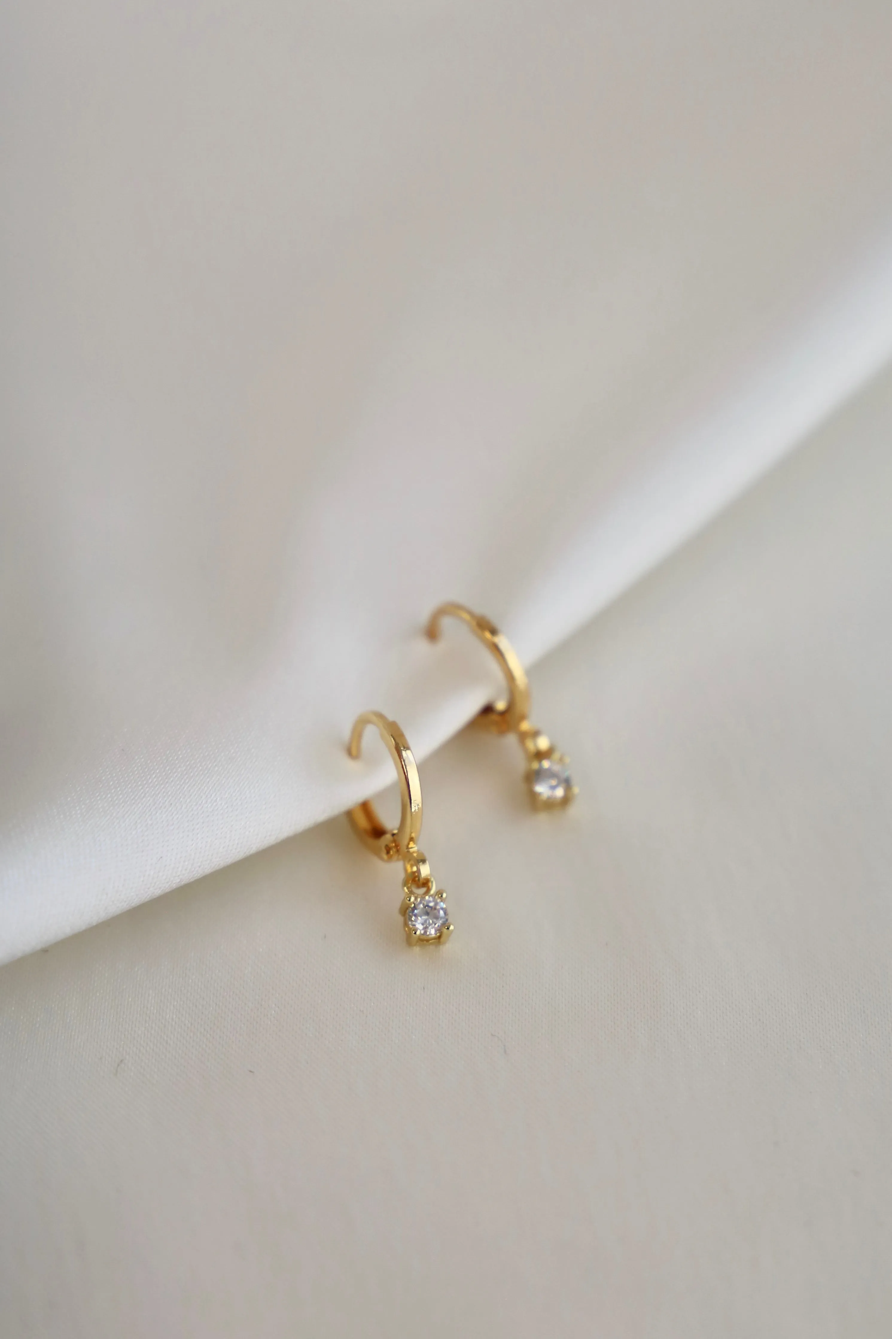 MINIATURE CZ DROP EARRINGS