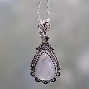 Moonlight Glamour Moonstone Pendant Necklace