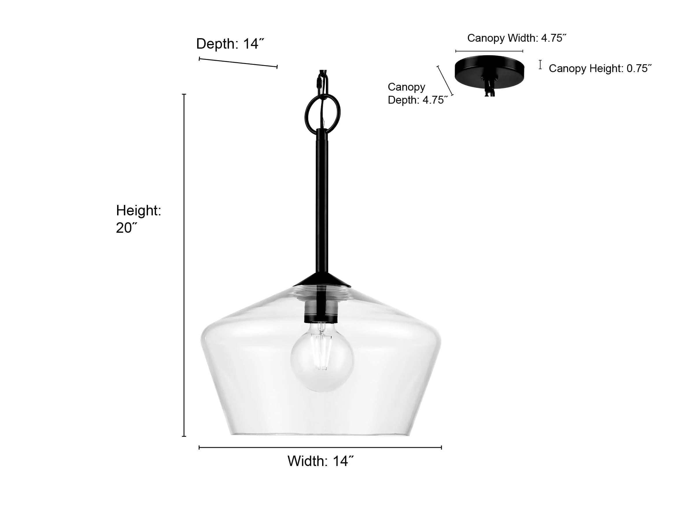 Morbelle Pendant - Polished Nickel - Clear Glass - 14in. Diameter - E26 Medium Base