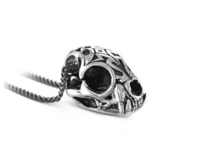 Ornate Lynx Skull Necklace - Silver