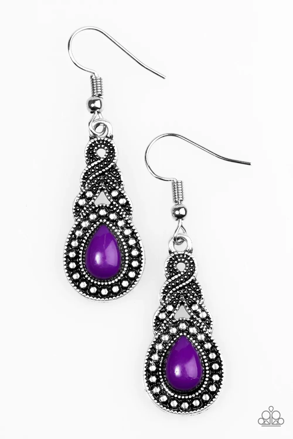 Paparazzi Earring ~ Looking Suave - Purple