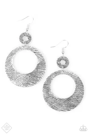 Paparazzi Earring ~ Scratch That!  - Silver