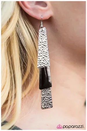 Paparazzi Earring ~ Sneak Peek - Black