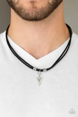 Paparazzi Necklace ~ Arrow Edge - Black