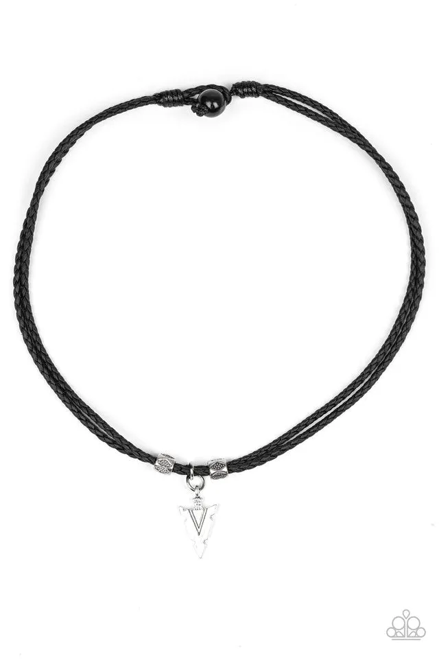 Paparazzi Necklace ~ Arrow Edge - Black